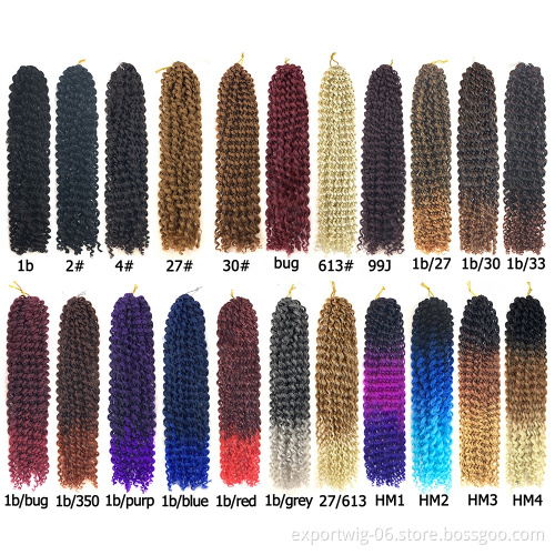 Long Passion Twist Crochet Hair Extensions Ombre Braiding Hair Curly Synthetic Water Wave Braiding Hair Crochet Braids